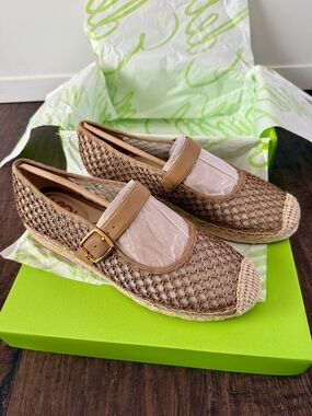Sam Edelman Mackie Mesh Espadrille Mary Jane Flats NWT